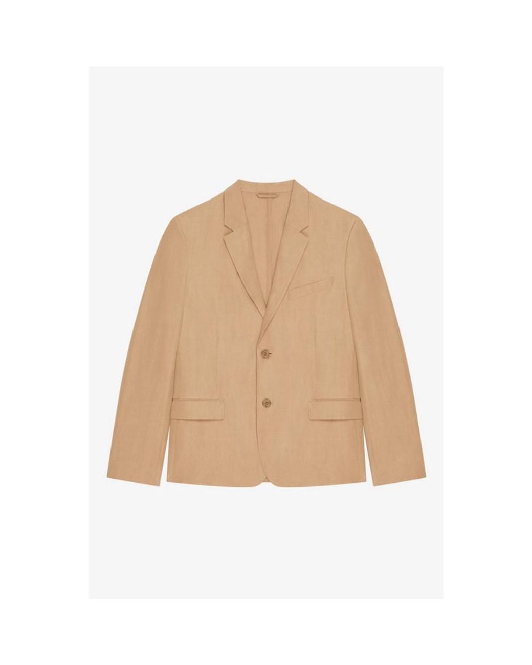 Givenchy Natural Unconstructed Jacket W/ Notch Lapel Tan, Brand Size 54 (Us for men