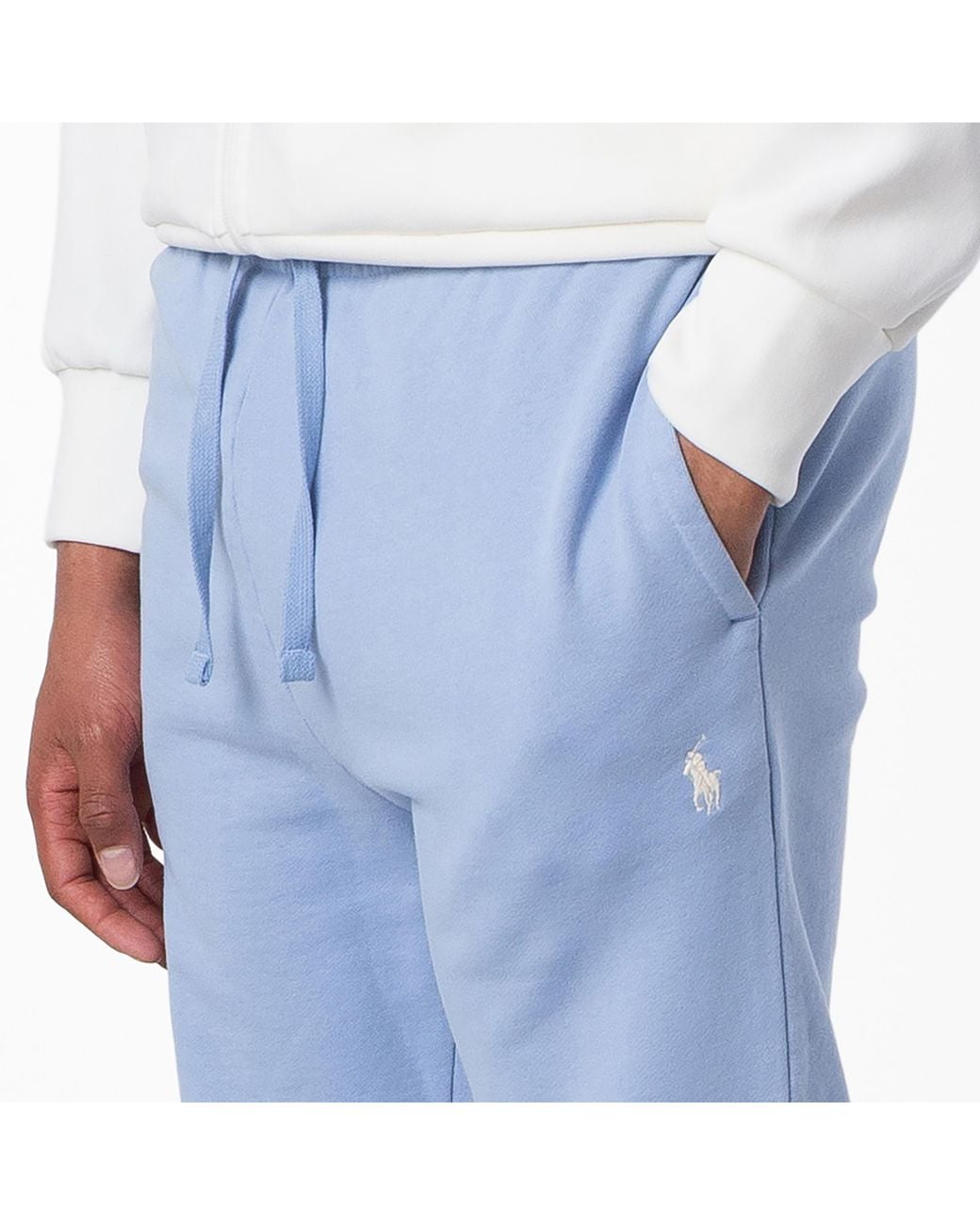 Polo Ralph Lauren Blue Logo Embossed Cotton Joggers for men