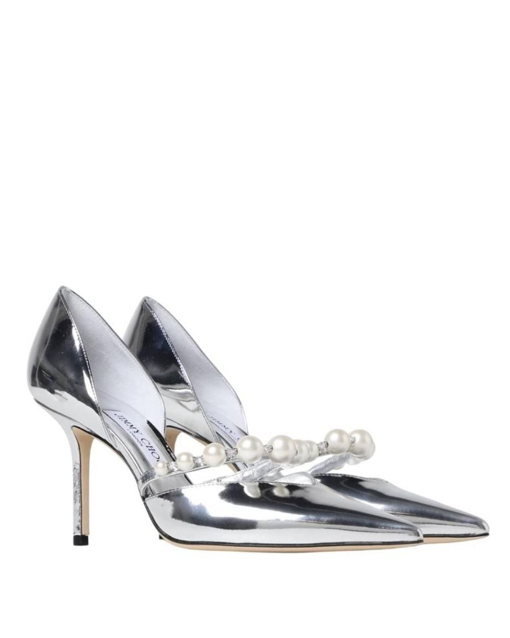 Jimmy Choo Aurelie 65 Metallic Leather Pumps, Brand Size 39 Us