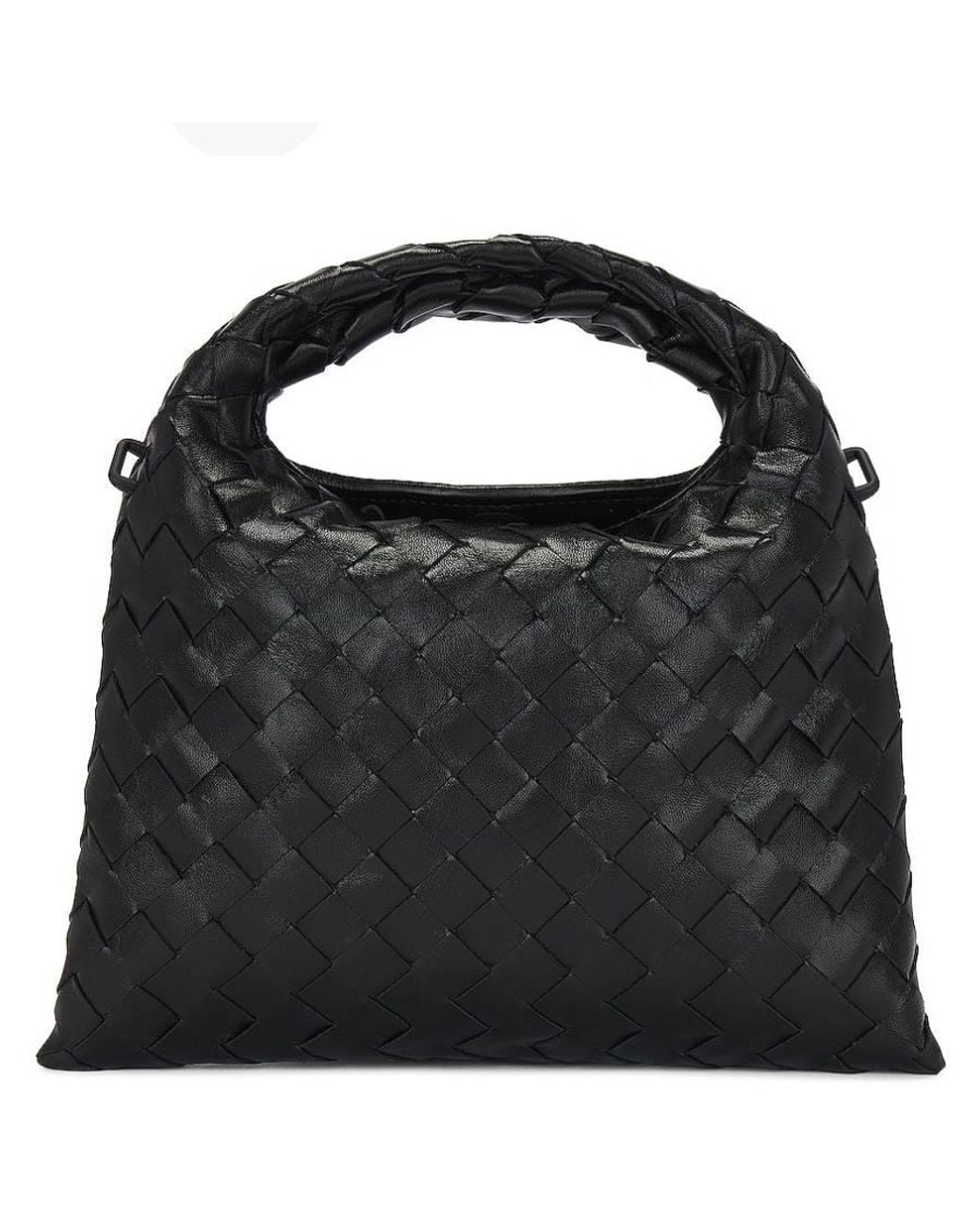 Bottega Veneta Black Intrecciato Mini Hop Crossbody Bag for men