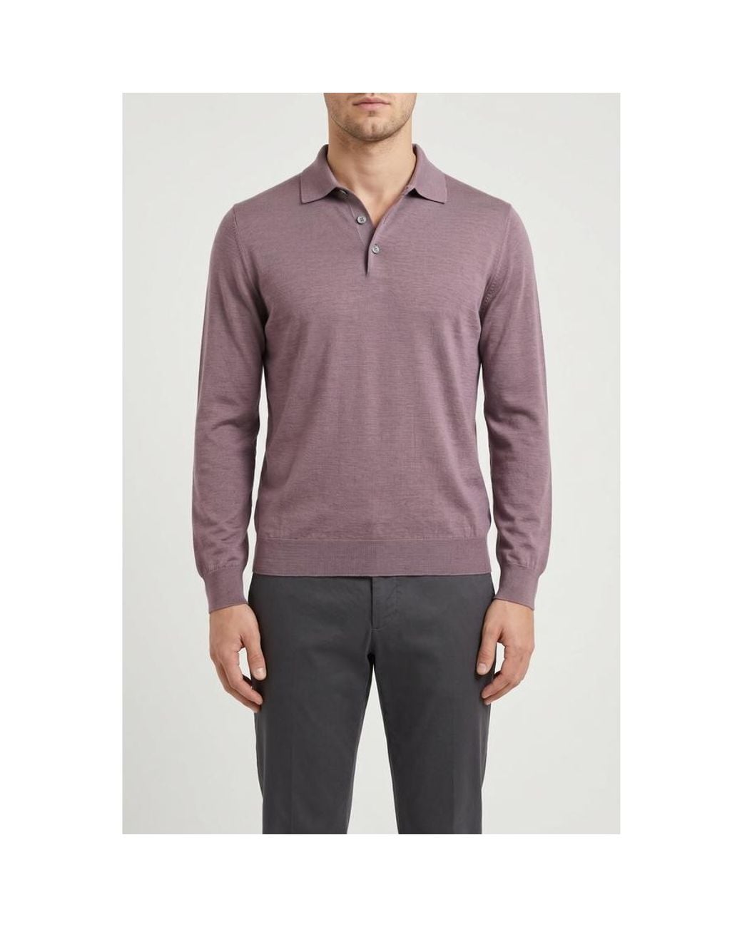 Brunello Cucinelli Purple Mauve Wool Silk Knit Sweater, Brand Size 48 (Us for men
