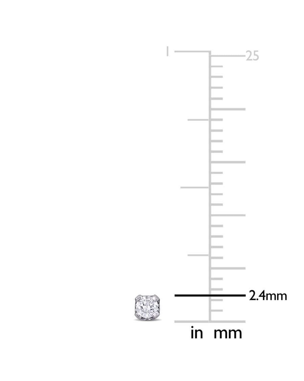 Amour Metallic 1/10 Ct Tw Diamond Stud Earrings For Children for men