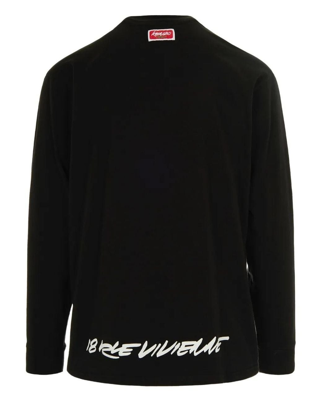 KENZO Black X Futura 2000 Long-Sleeved Cotton T-Shirt for men