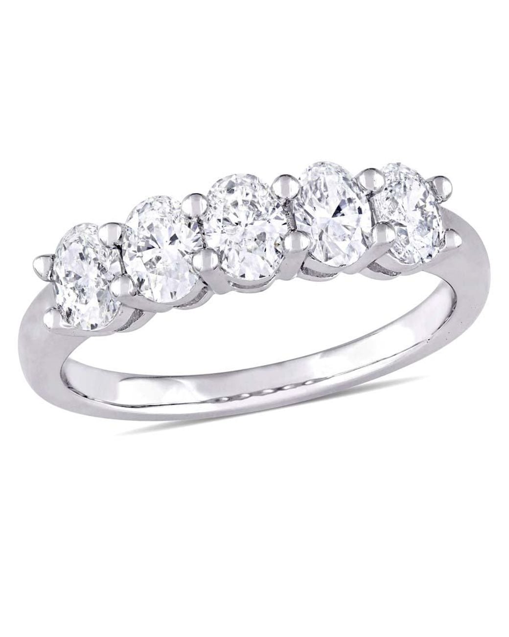 Amour Metallic 1 Ct Tw Oval-Cut Diamond Semi-Eternity Band for men
