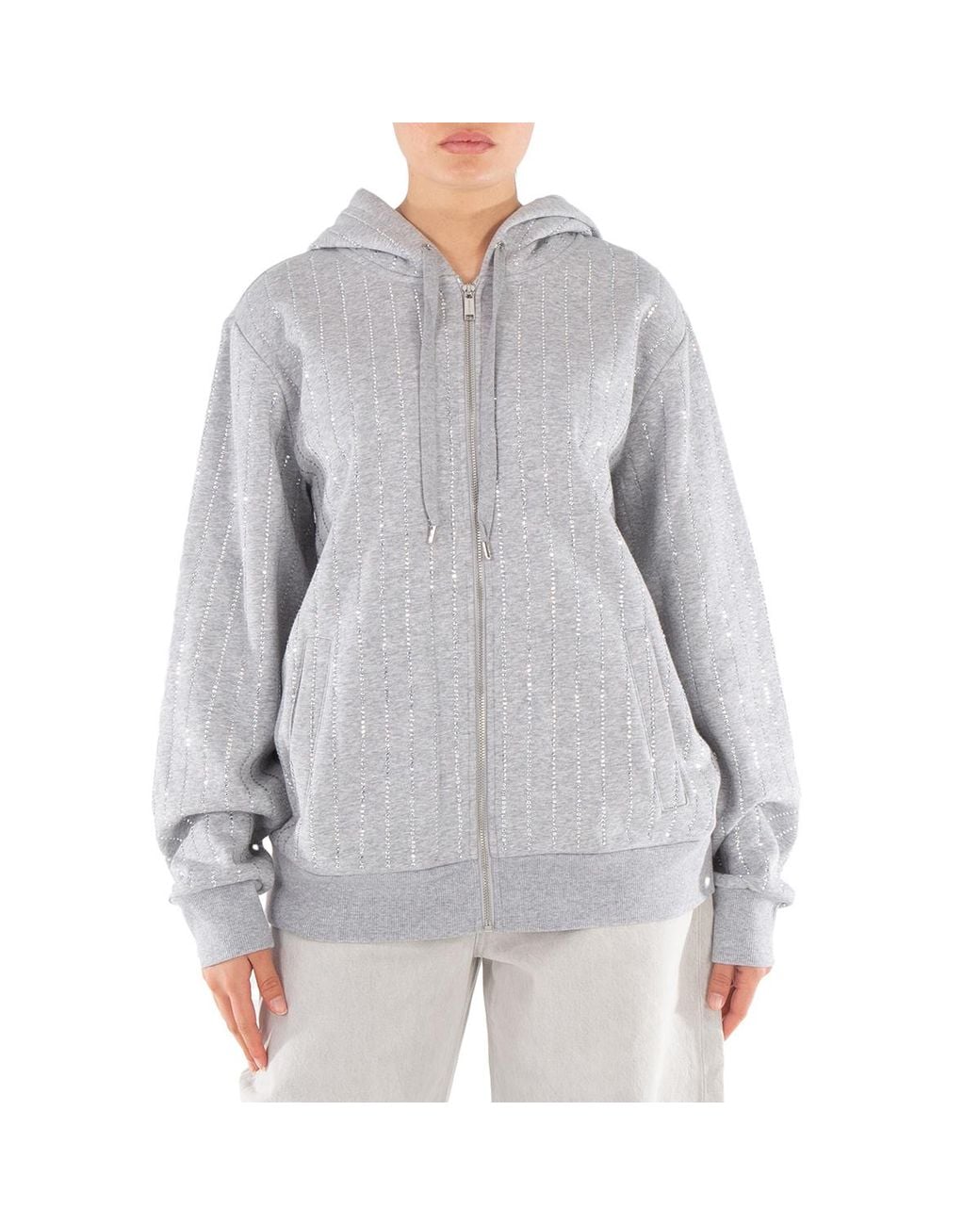 Michael Kors Gray Long Sleeve Zip-Up Hoodie for men
