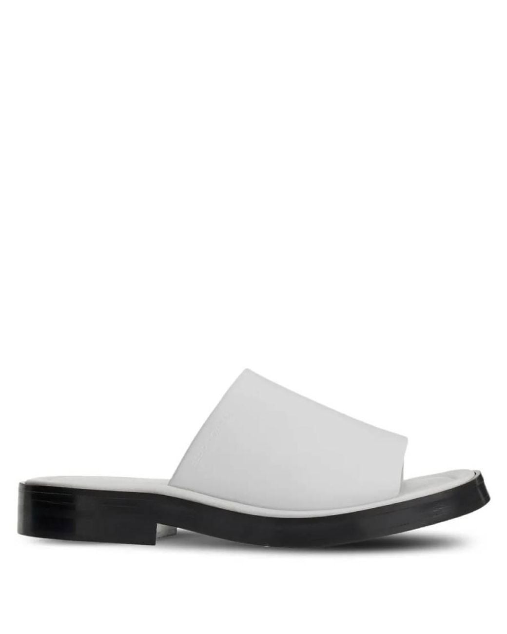 Ferragamo White Giunone Leather Flat Sandals