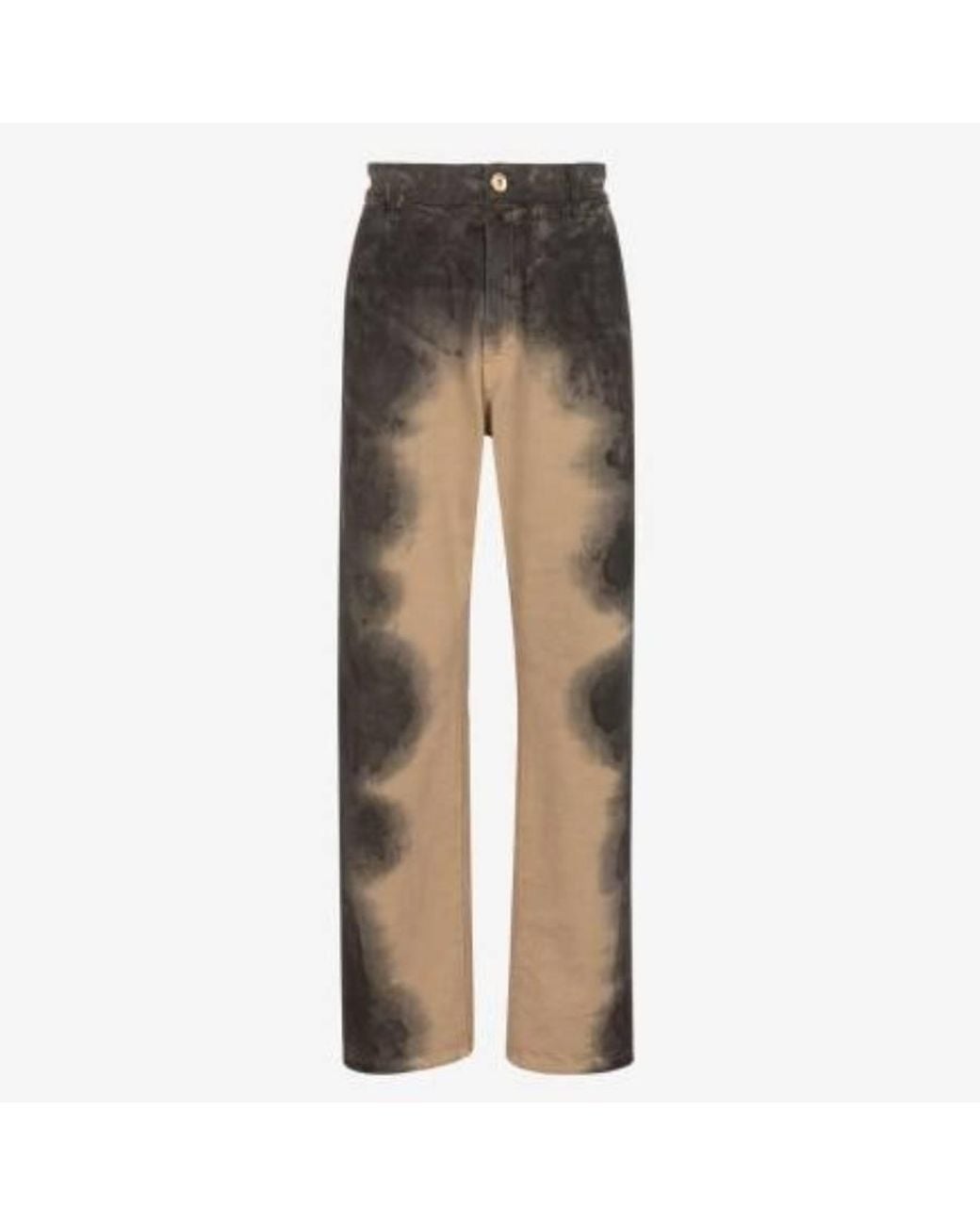 Roberto Cavalli Brown Ombre Dyed Denim Trousers, Waist for men