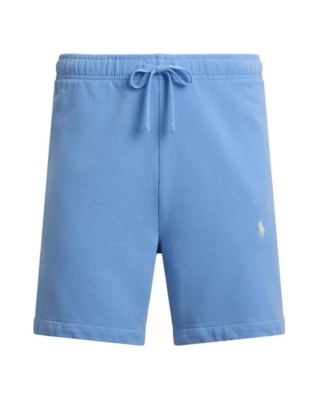 Polo Ralph Lauren Blue Loopback Fleece Shorts for men