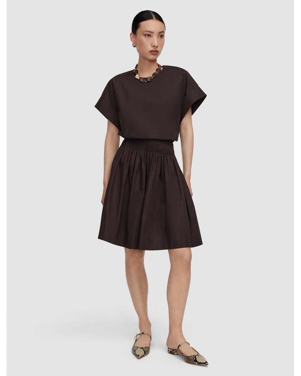 Joseph Natural Aissa Cotton Poplin Shorts
