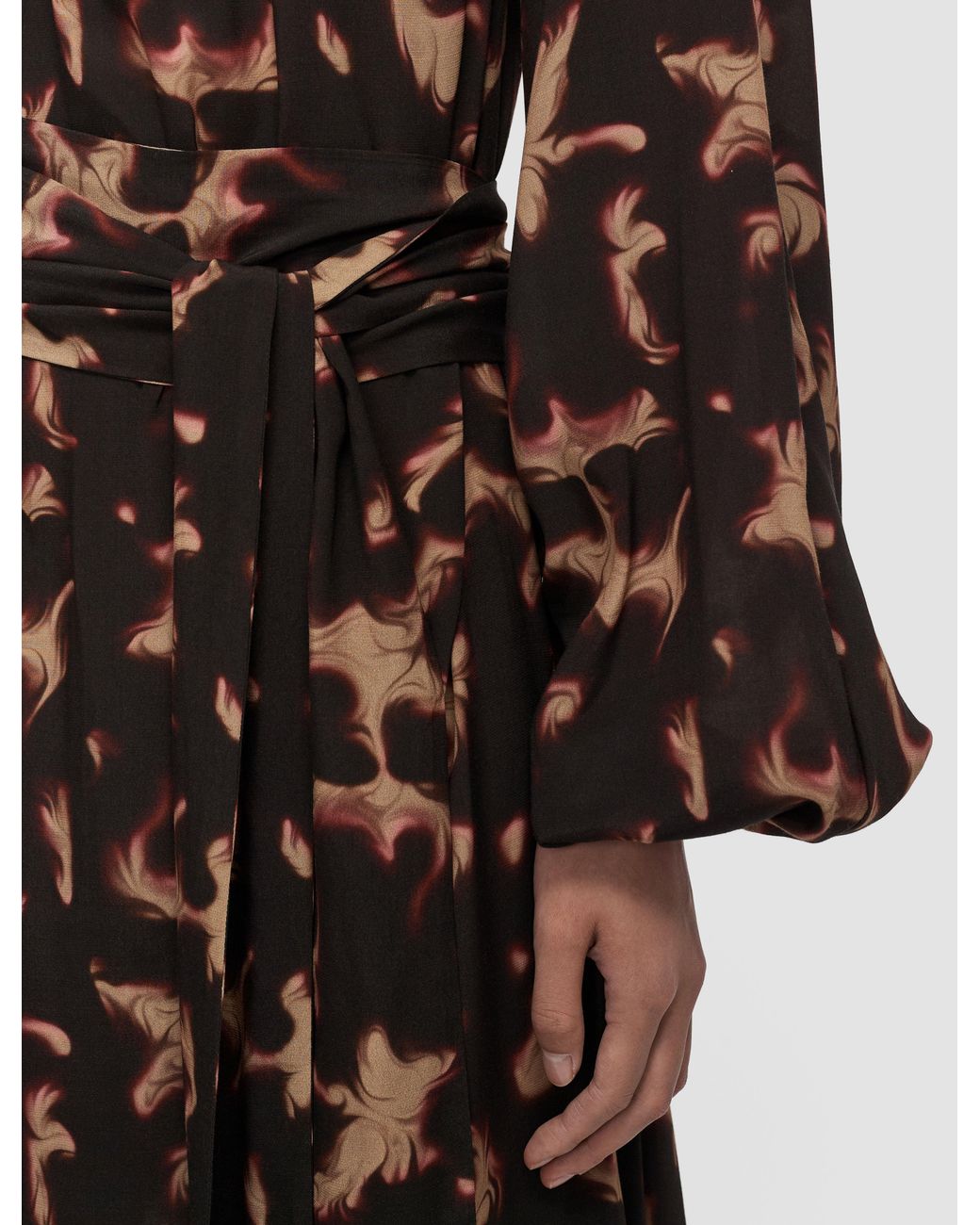 Joseph White Cupid Tortoiseshell Crepe Dress