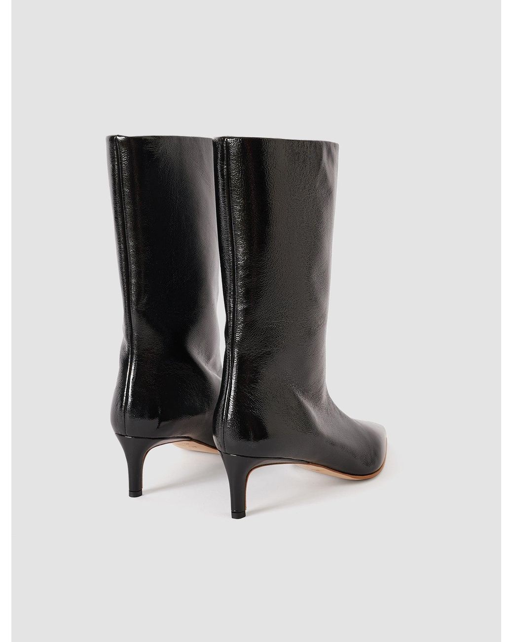 Joseph Black Tiana Patent Leather Short Boots