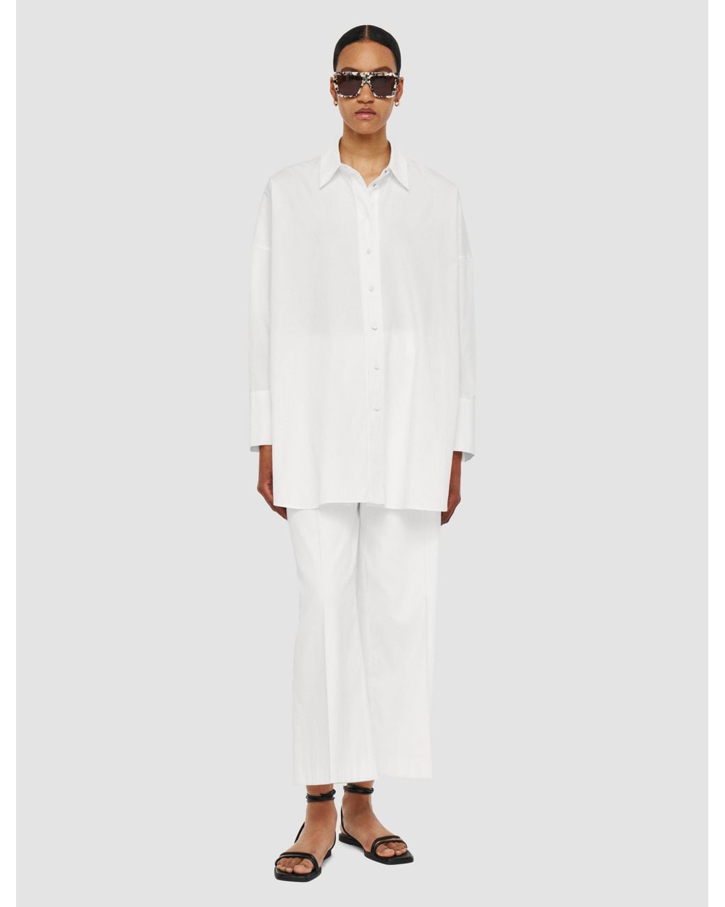 Joseph White Comete Poplin Cotton Shirt