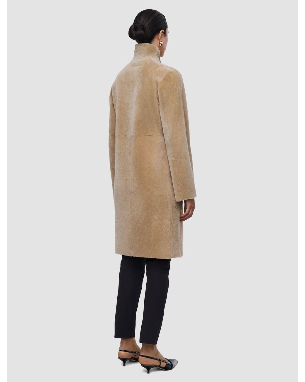 Joseph Natural Britanny Reversible Soft Shearling Coat