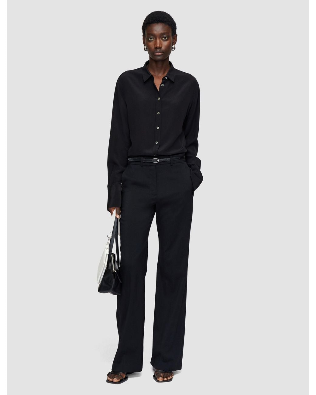 Joseph Black Tailoring Wool Stretch Morissey Trousers
