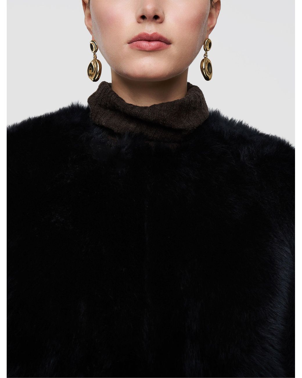 Joseph Black Gomez Long Haired Shearling Jacket