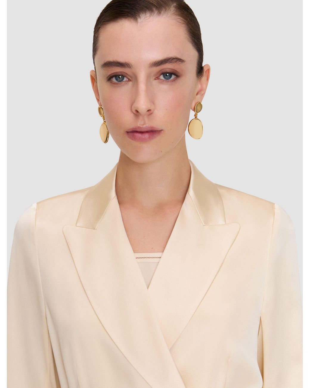 Joseph Natural Archer Silk Satin Jacket