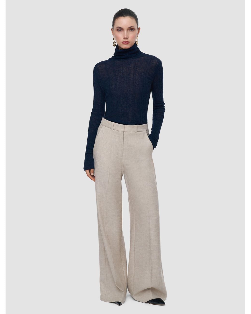 Joseph Natural Hawley Virgin Wool Trousers