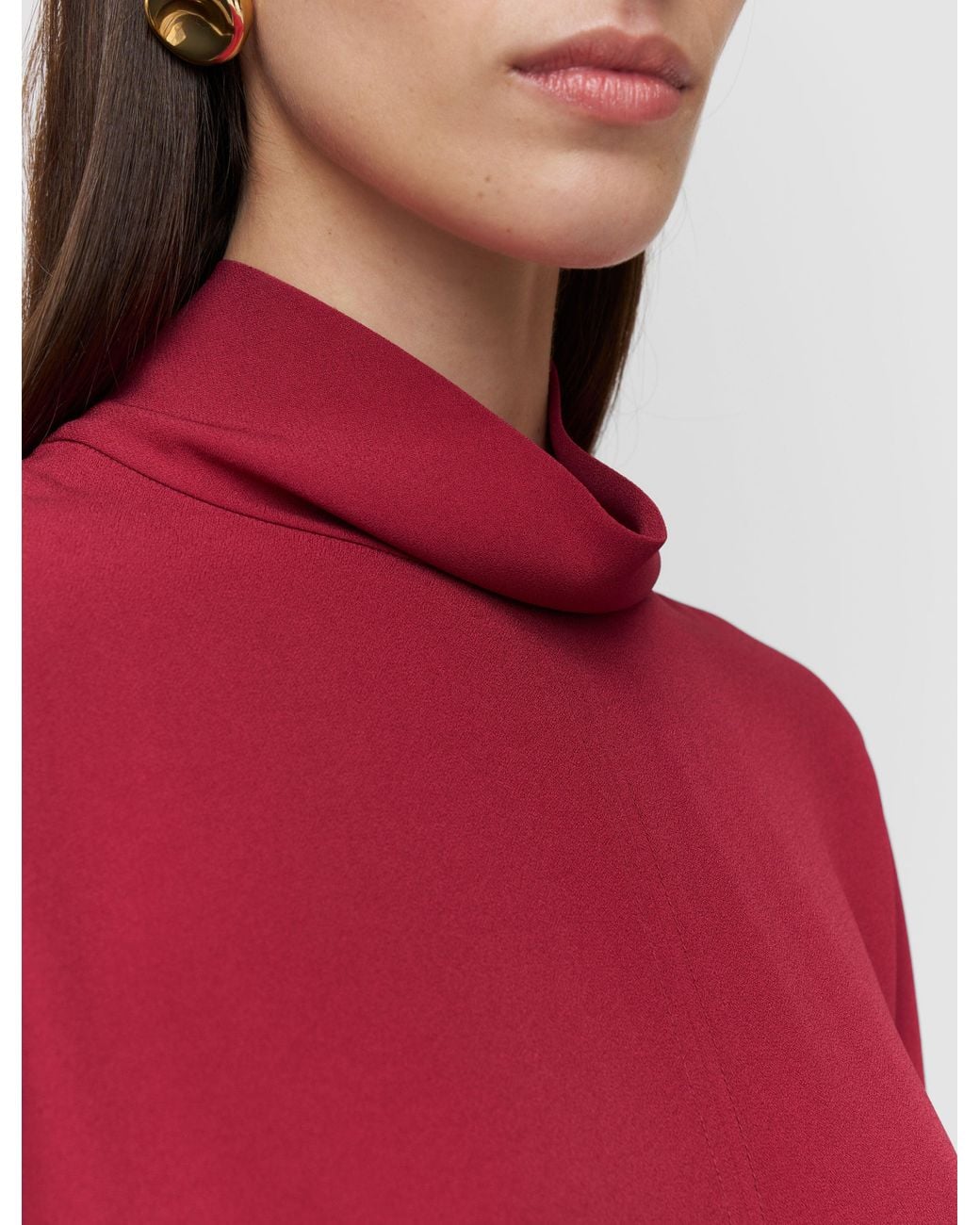 Joseph Red Buick Crepe Blouse