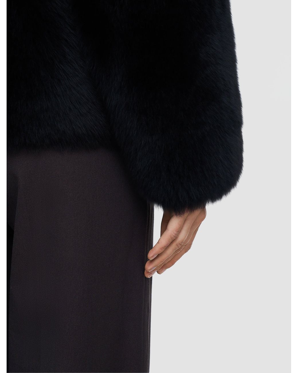 Joseph Black Gomez Long Haired Shearling Jacket
