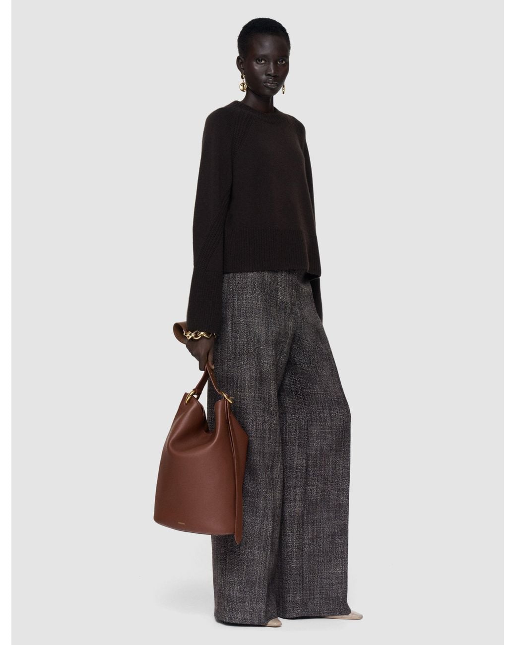 Joseph Brown Bucket Leather Bag