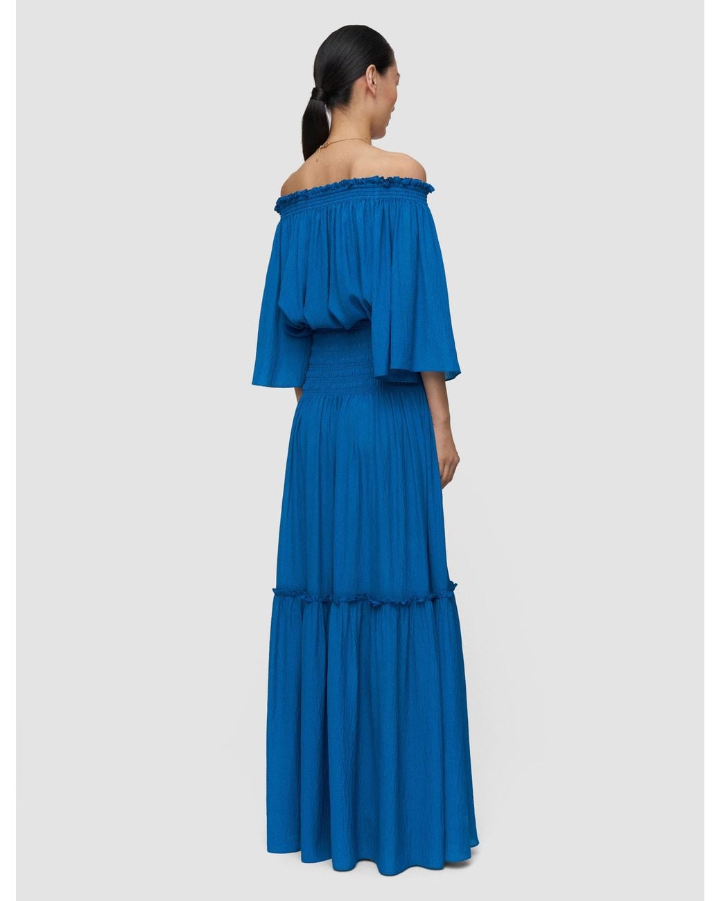 Joseph Blue Folia Textured Silk Skirt