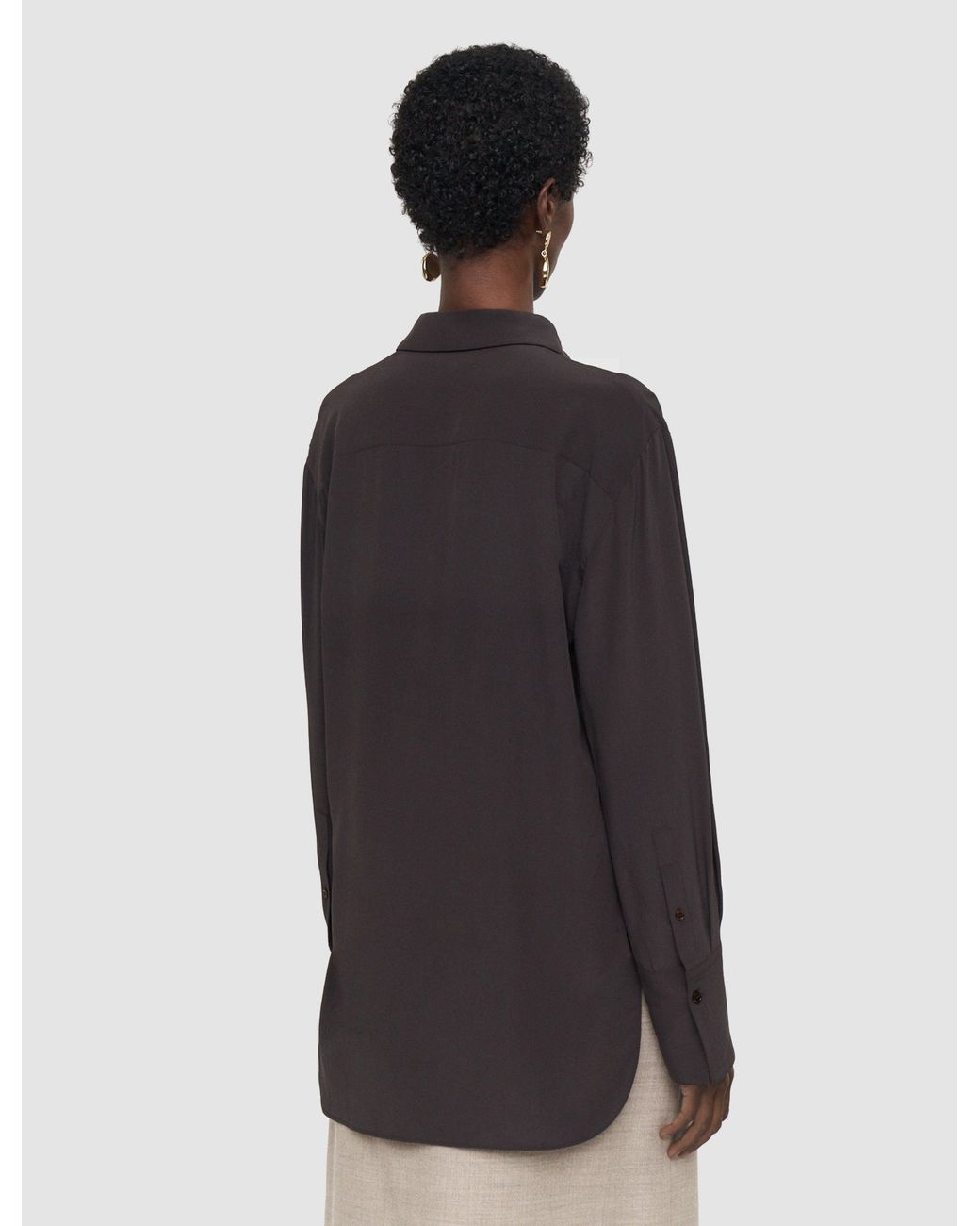Joseph Brown Joe Crepe De Chine Silk Blouse