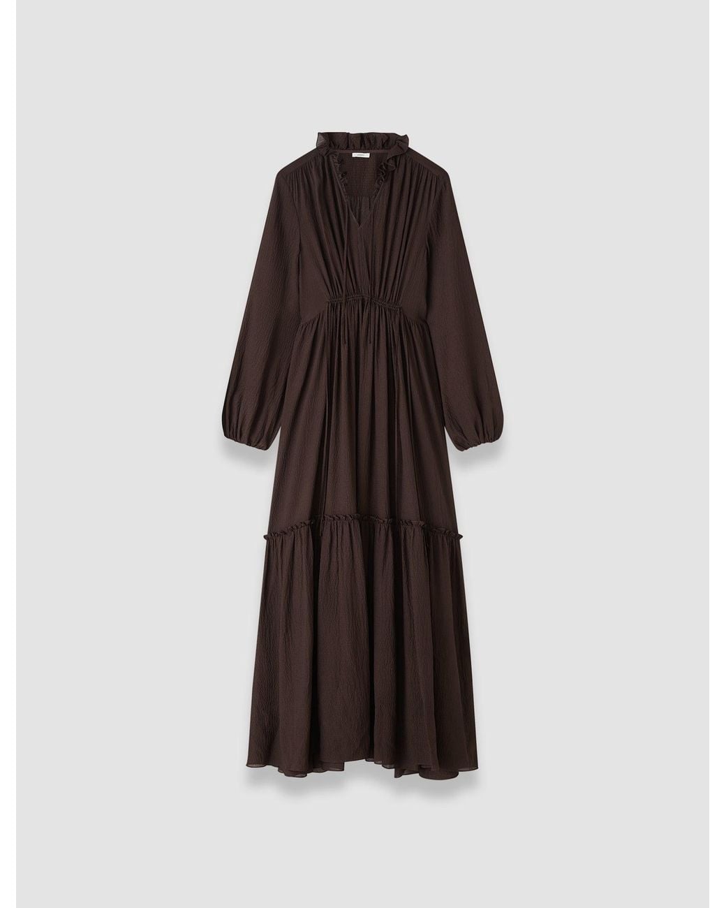 Joseph Brown Lotus Textured Silk Dress