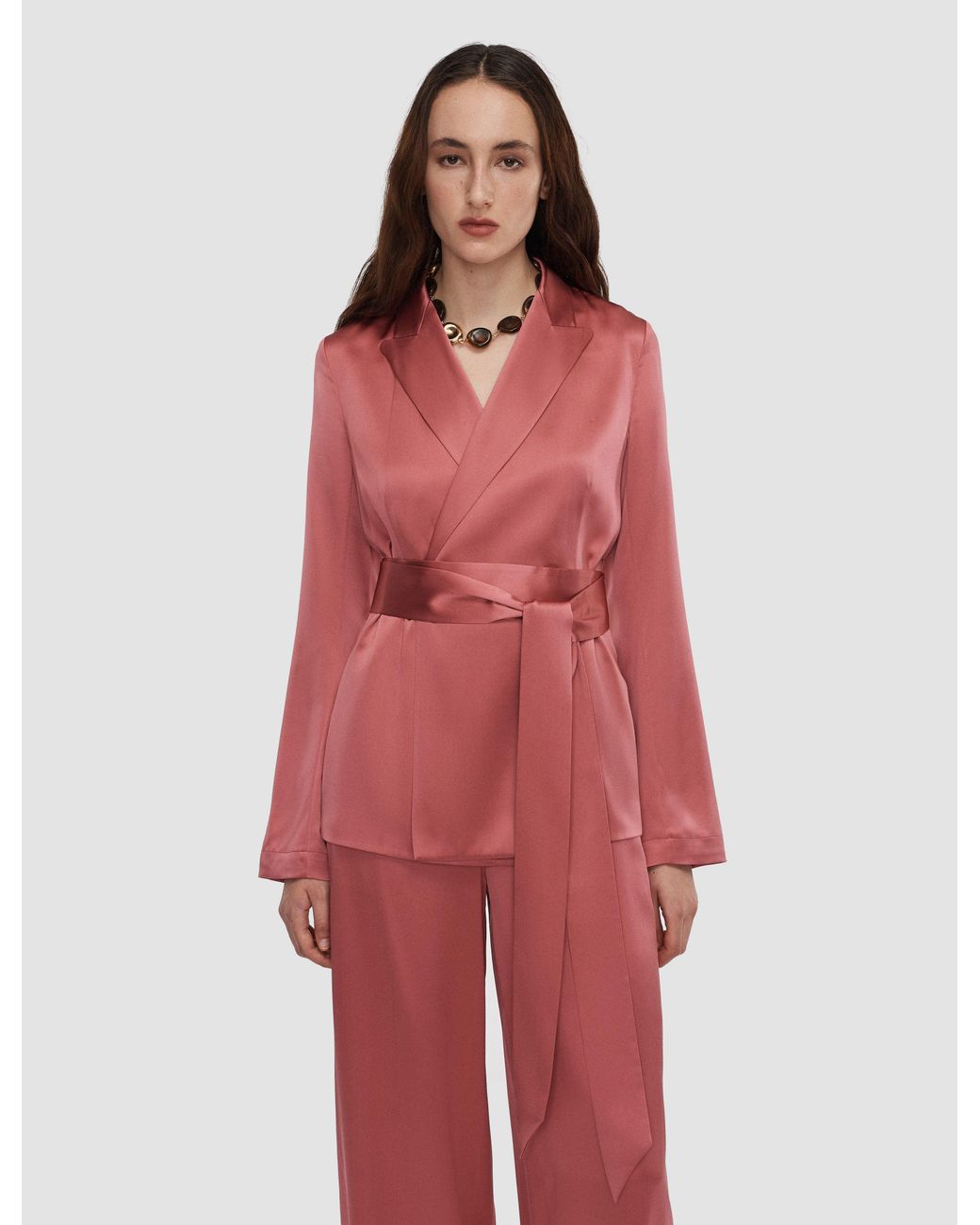 Joseph Red Archer Silk Satin Jacket