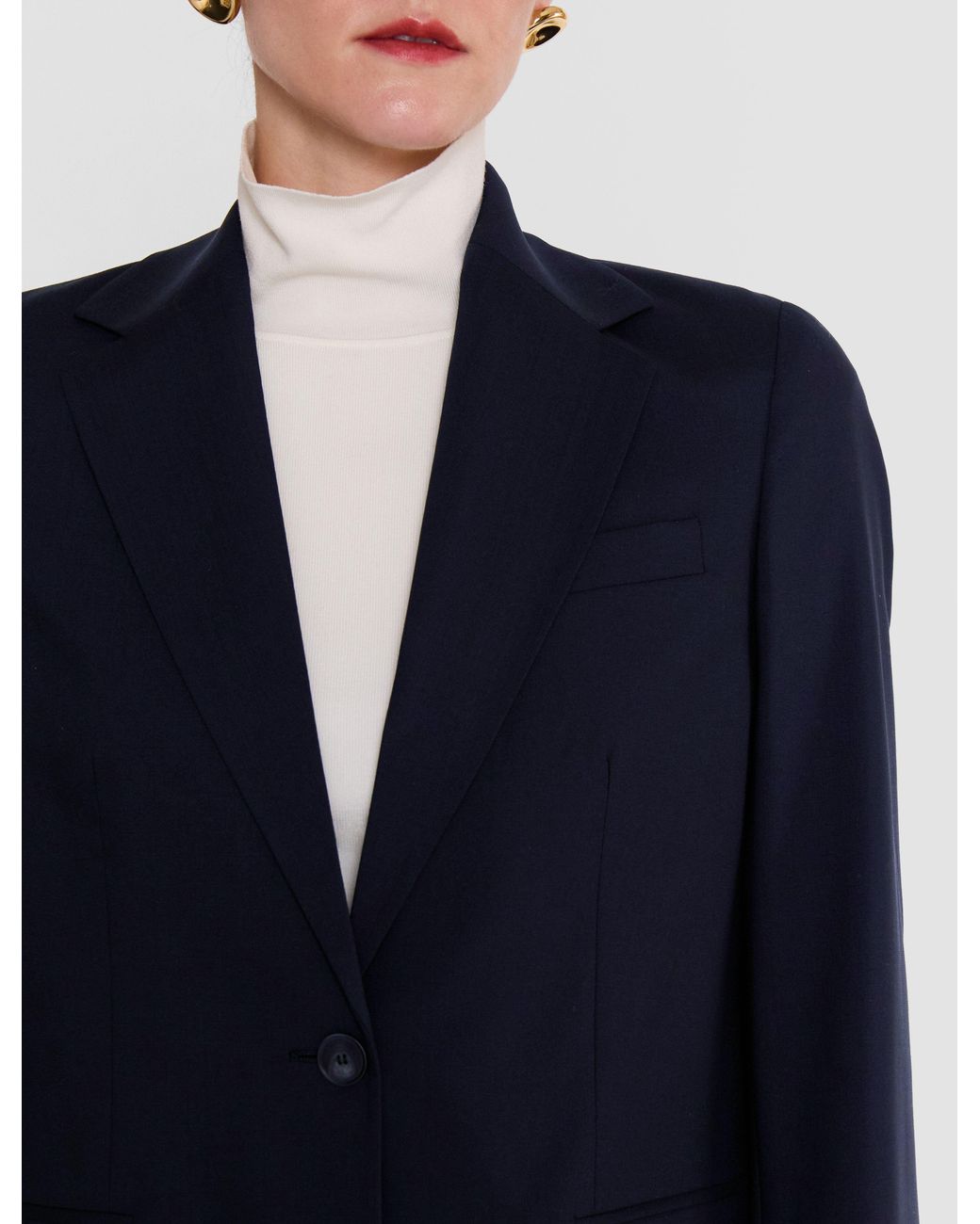 Joseph Blue Jackie Wool Tailoring Stretch Jacket