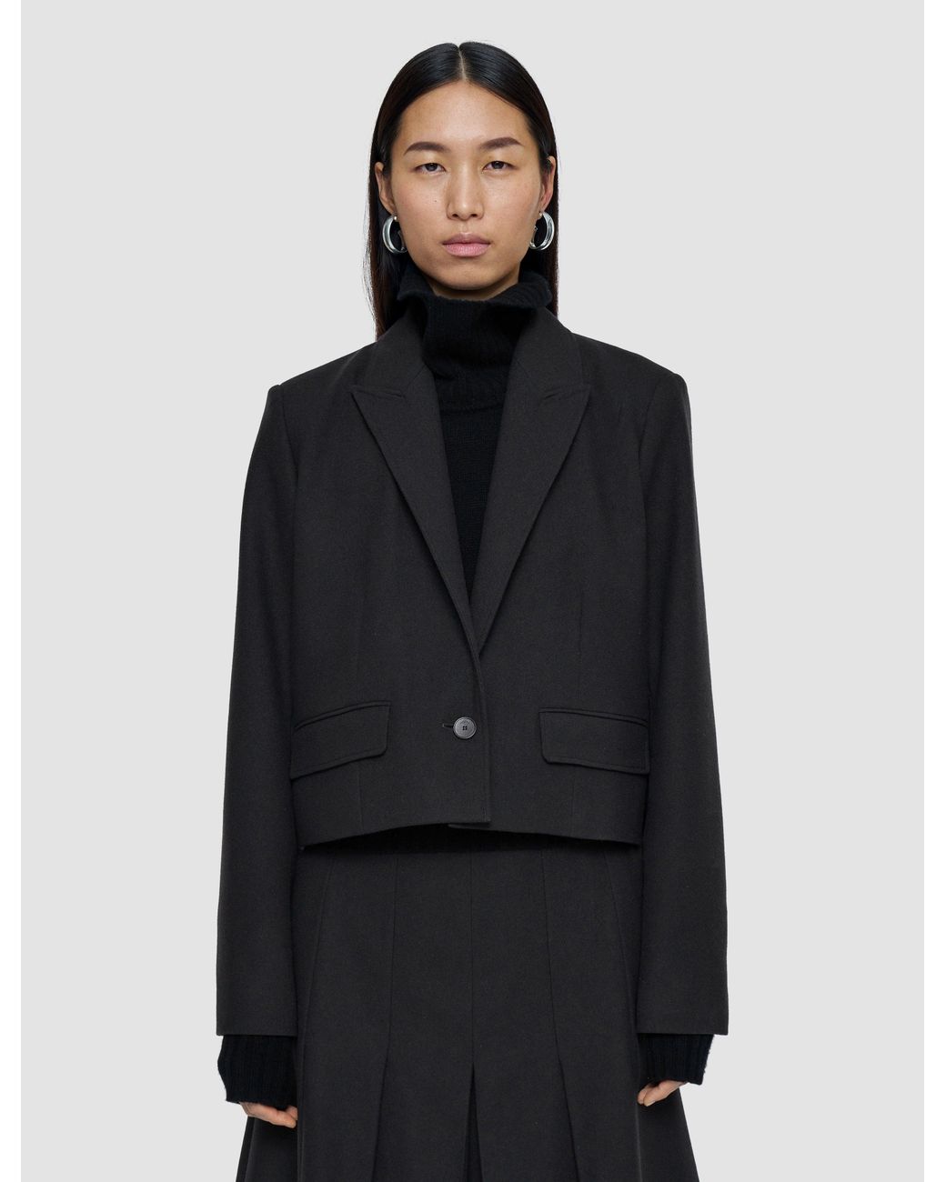Joseph Black Elia Flannel Wool Jacket