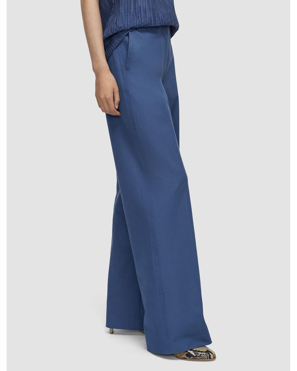 Joseph Blue Yukio Gabardine Stretch Trousers
