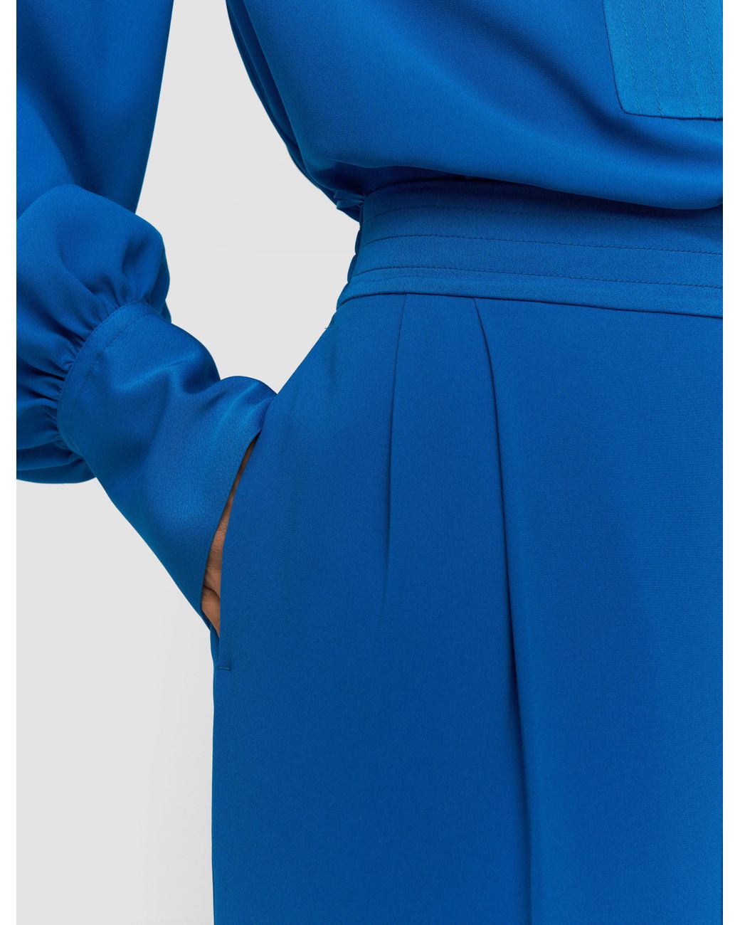 Joseph Blue Cara Crepe Trousers