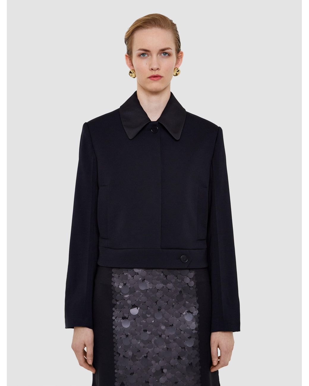 Joseph Blue Abbe Tailored Crepe Jacket