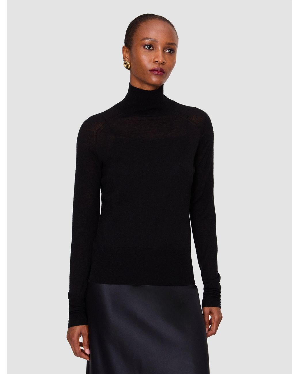 Joseph Black Yara Cashair High Neck Jumper