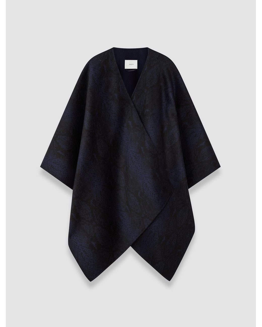 Joseph Blue Cassidy Double Face Snake Jacquard Cape