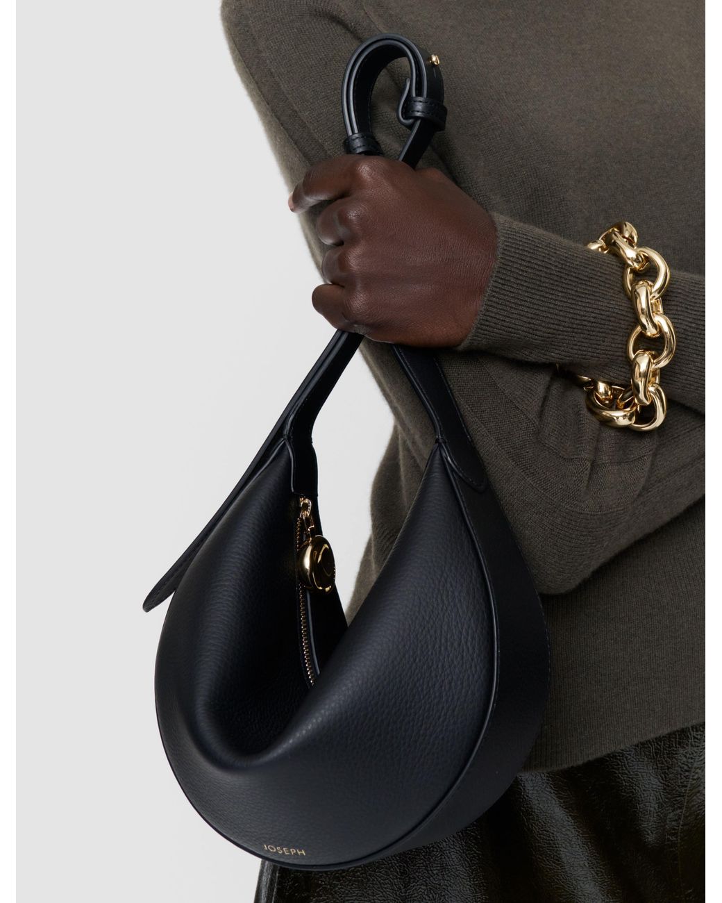 Joseph Blue Bean Leather Bag