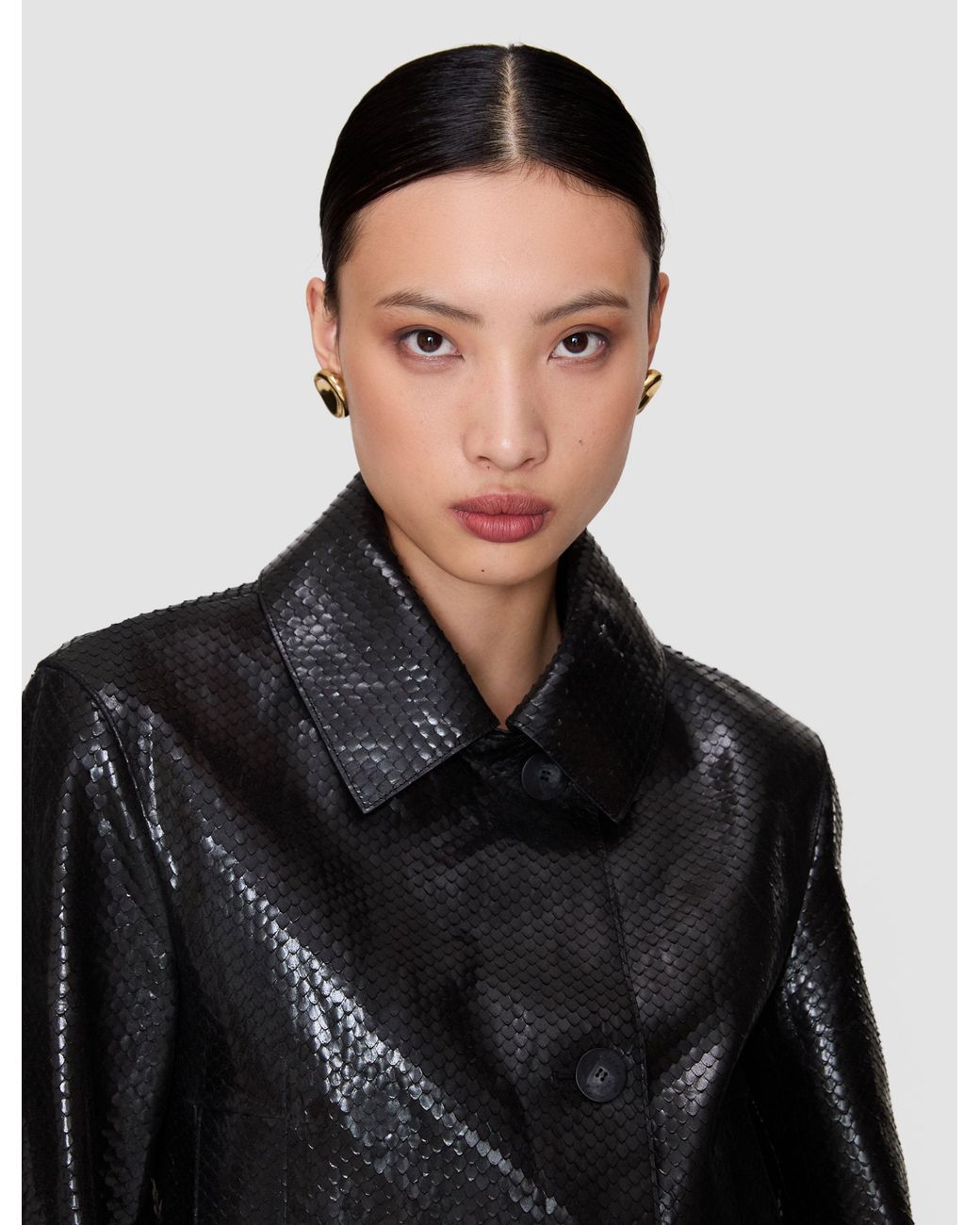 Joseph Black Edale Scaled Leather Jacket