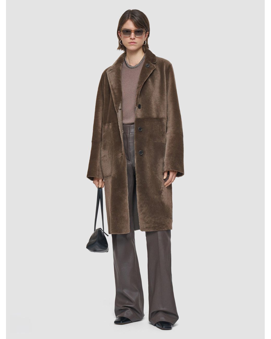 Joseph Natural Britanny Reversible Soft Shearling Coat