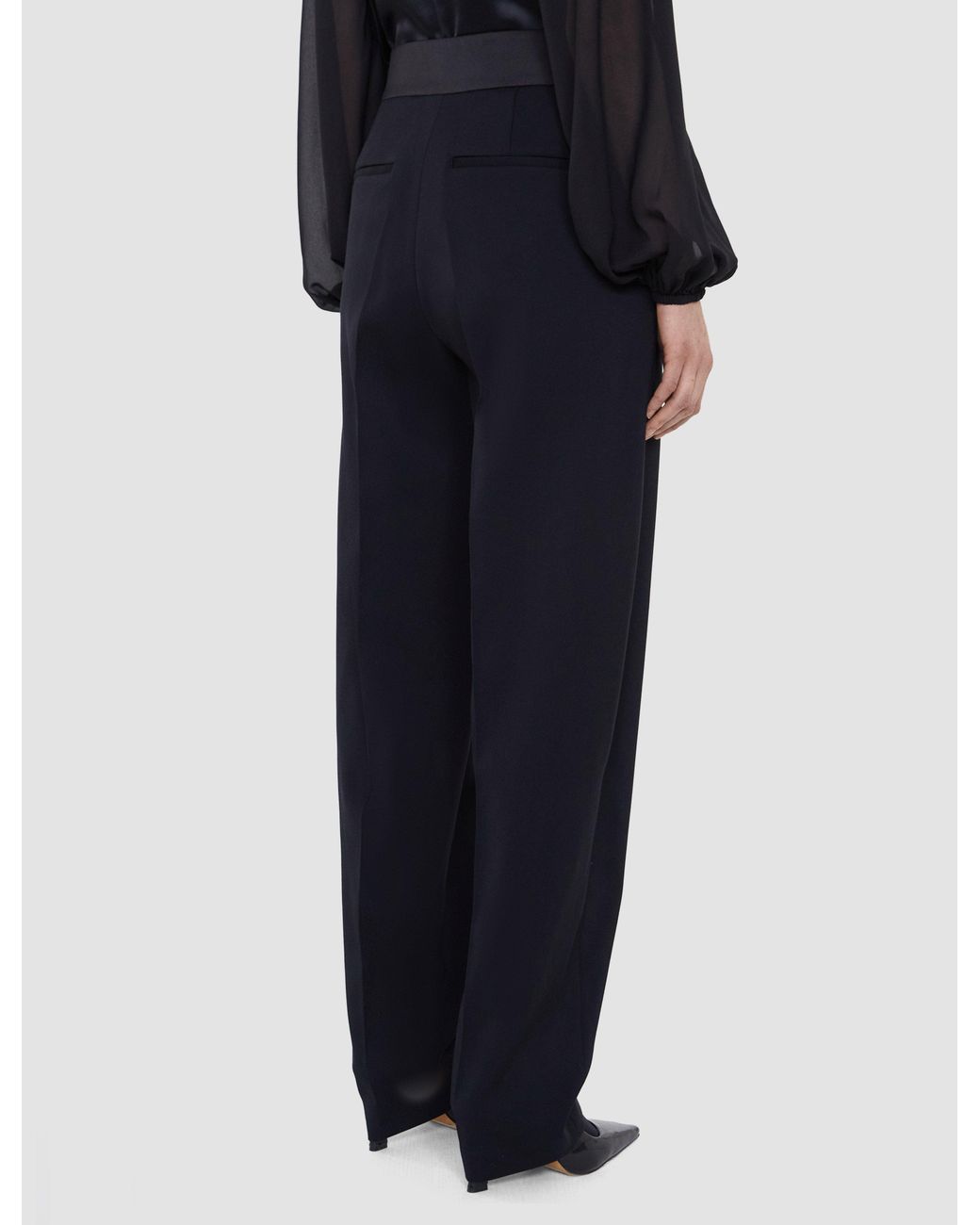 Joseph Blue Aix Tailored Crepe Trousers