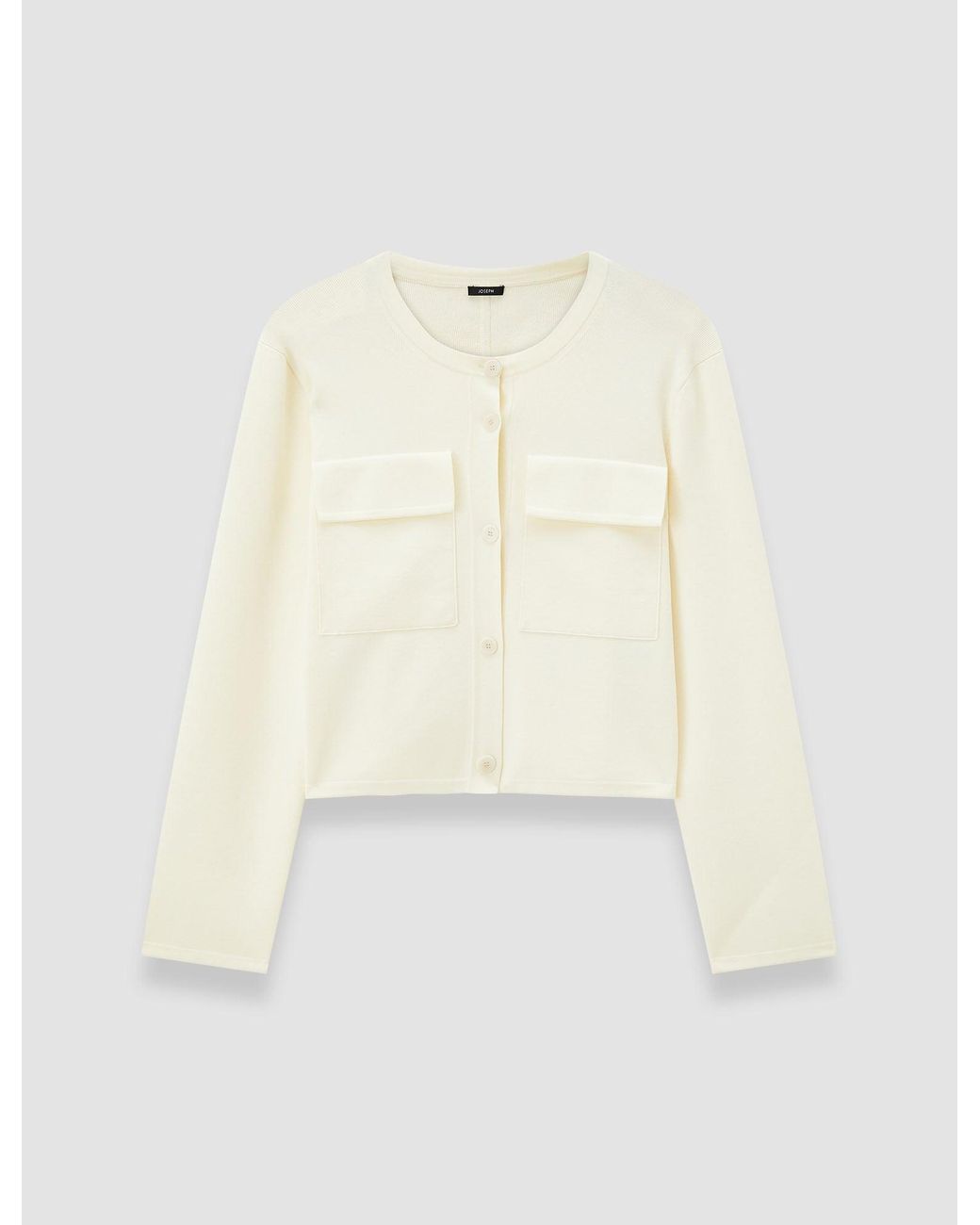 Joseph Natural Viscose Knit Stretch Cardigan Jacket