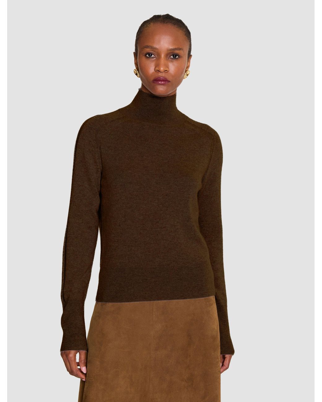Joseph Brown Oxna Light Pure Cashmere High Neck Jumper