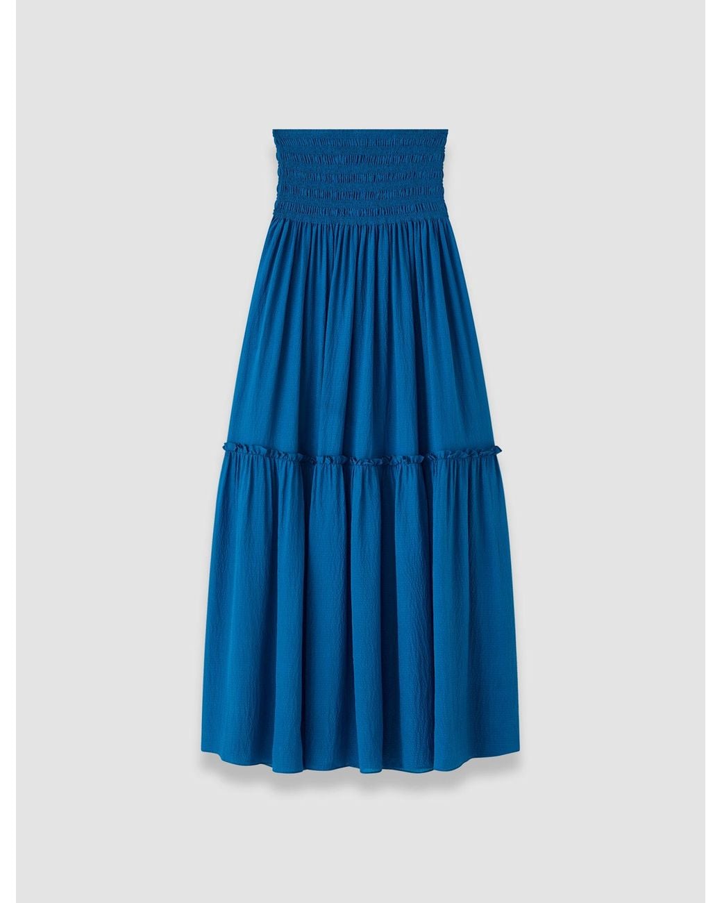 Joseph Blue Folia Textured Silk Skirt