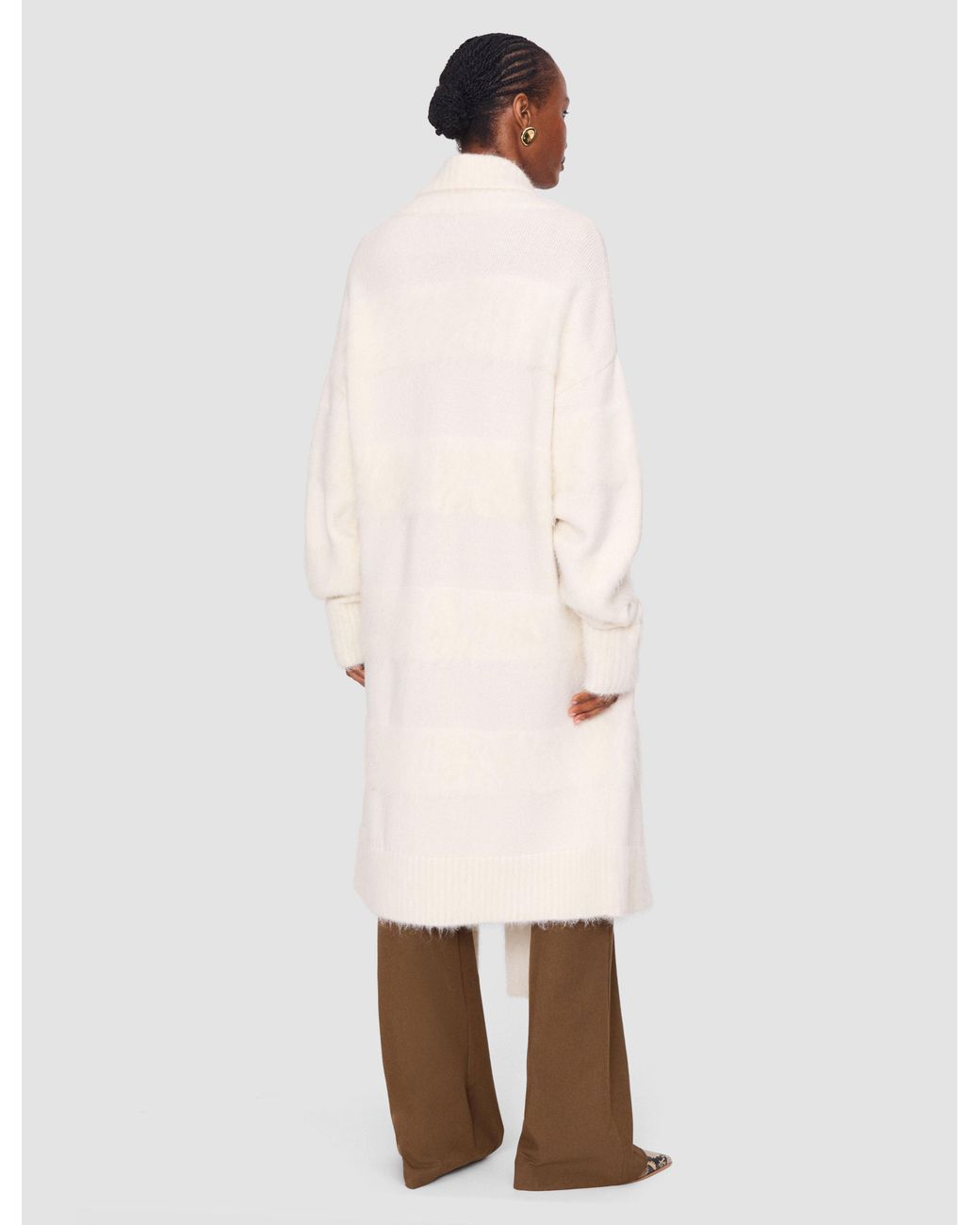 Joseph White Sammy Brushed Striped Cardigan
