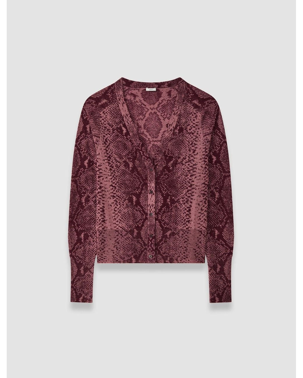 Joseph Red Aisha Cashair Snake Cardigan