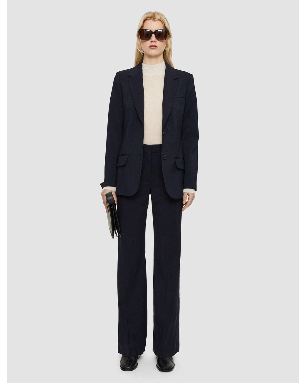 Joseph Blue Morissey Tailoring Wool Stretch Trousers