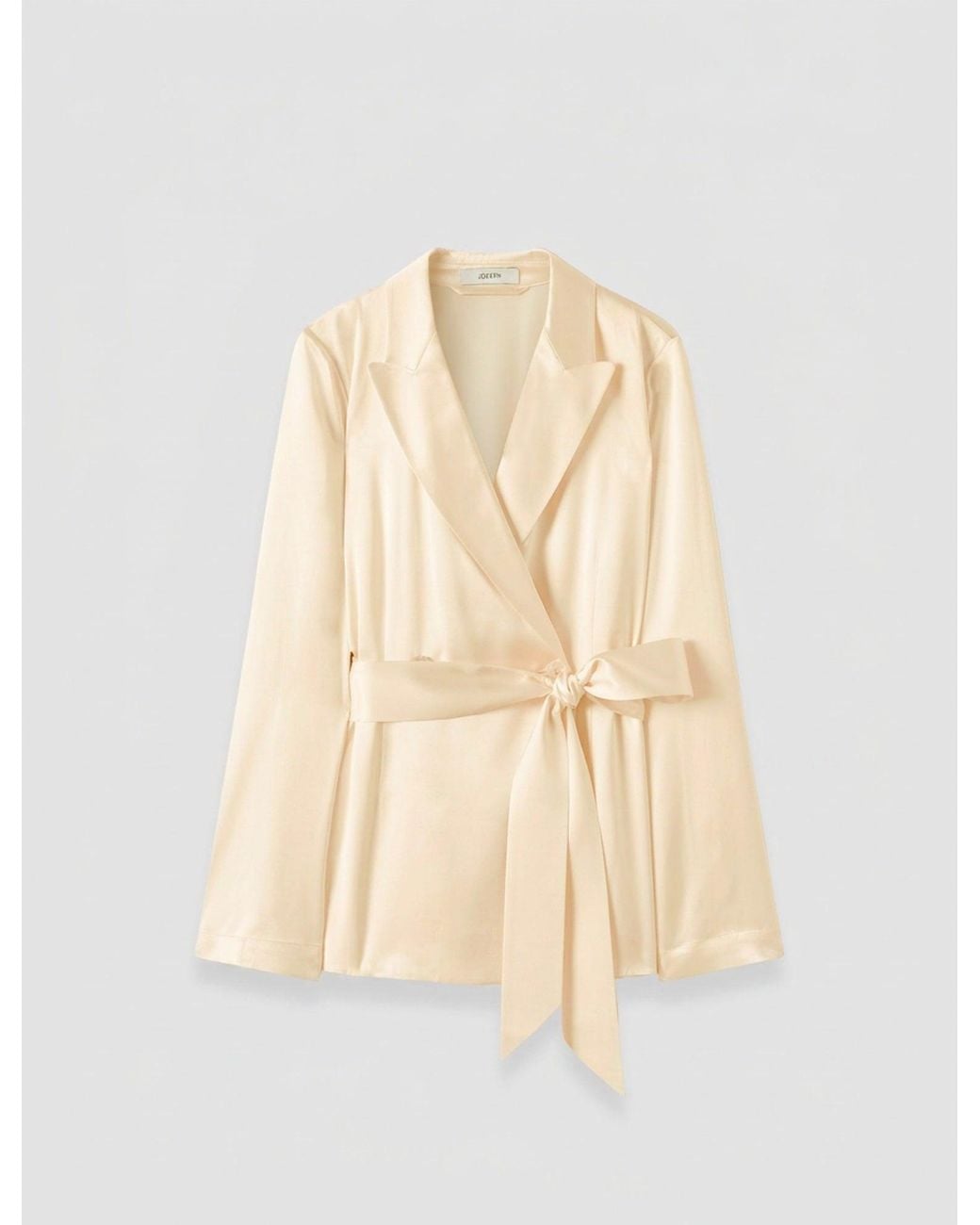 Joseph Natural Archer Silk Satin Jacket