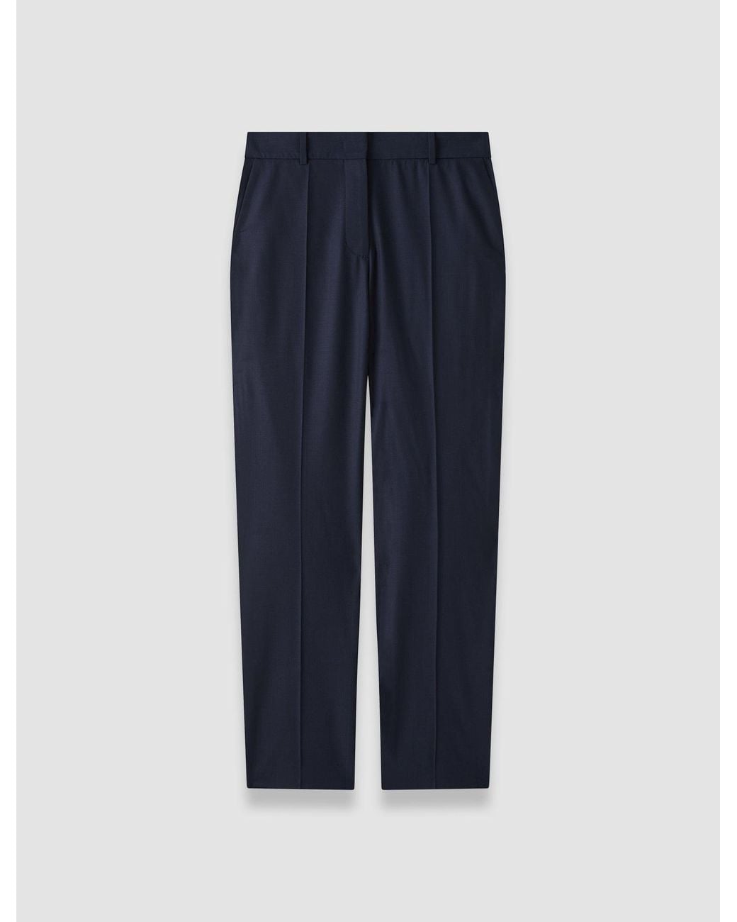 Joseph Blue Coleman Long Wool Tailoring Stretch Trousers