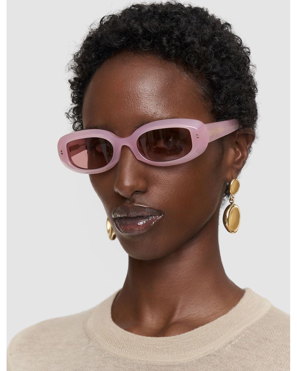 Joseph Pink Bahia Oval Sunglasses
