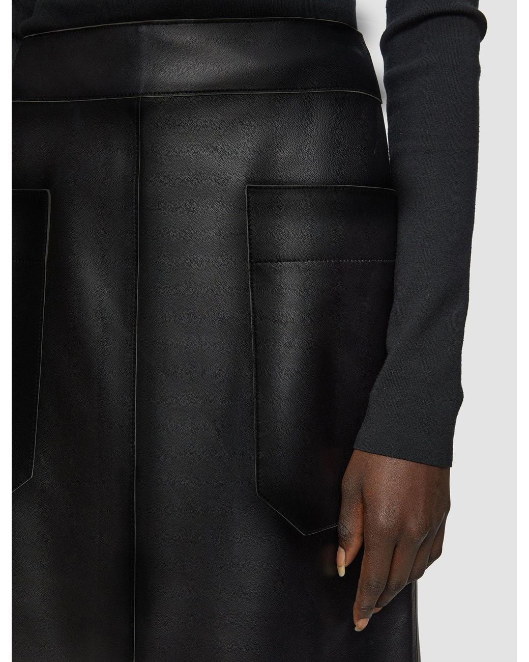 Joseph Black Blomfield Nappa Leather Skirt