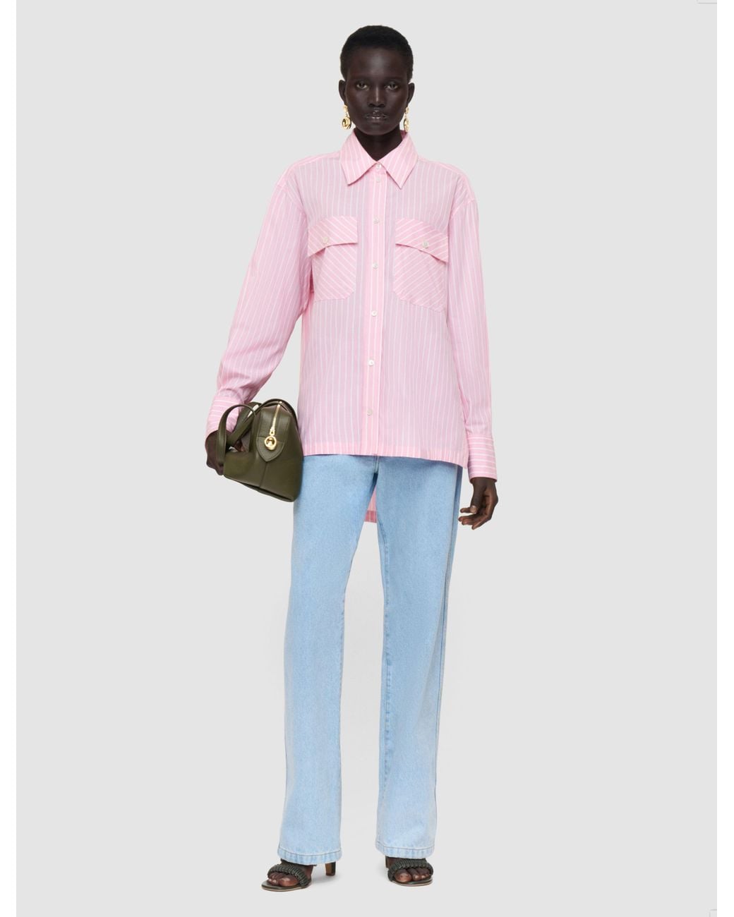 Joseph Pink Ranya Cotton Stripe Shirt
